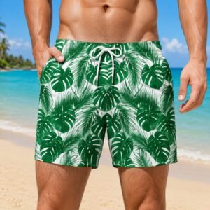 Herren Tropical Leaf Beach Shorts