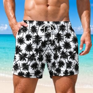 Herren Beach Shorts mit Exotikprint